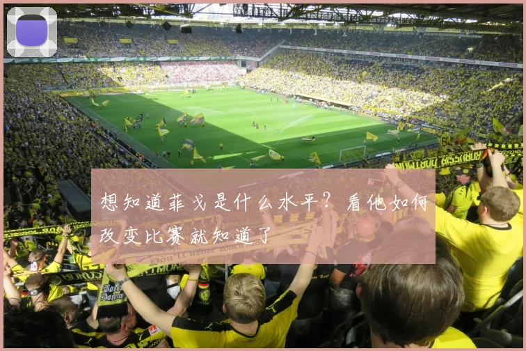 想知道菲戈是什么水平？看他如何改变比赛就知道了